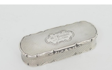 Victorian silver snuff box, by Edward Smith, Birmingham 1856...