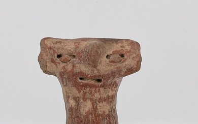 Vicus Stoneware pre-Columbian clay figure - 10 cm