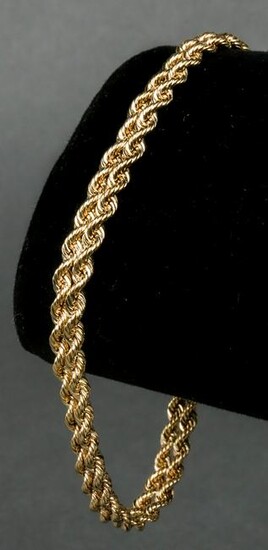 Vintage 14K Yellow Gold Double Rope Chain Bracelet