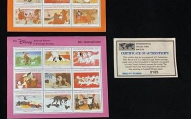 Vintage 1996 Disney Animal Stamp Blocks Lot of 3 A