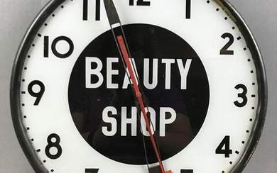 Vintage Beauty shop lighted wall clock