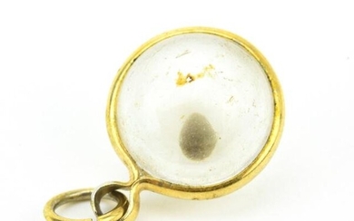 Vintage Gold Filled Convex Dome Mustard Seed Charm