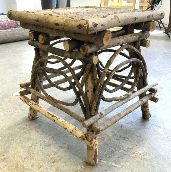 Vintage Wooden Adirondack Side Table