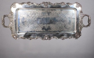 W S Blackington Victoria Rectangular Silver Plate Tray