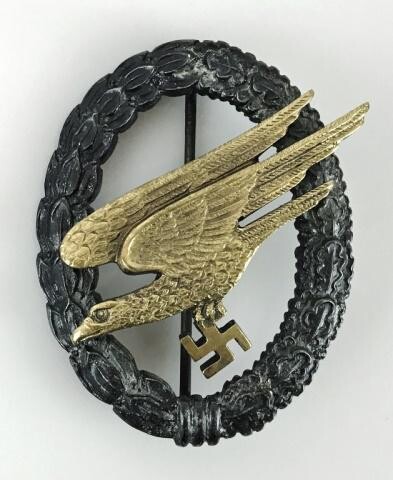 WW2 Luftwaffe Fallschirmjager Badge, F. W. Assmann