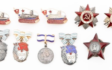 WWII - COLD WAR SOVIET ORDER OF RED STAR & MEDALS