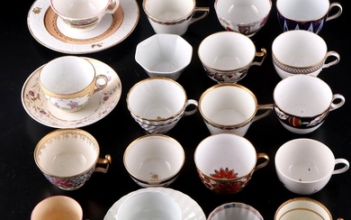 Wedgwood and Other English and Continental Porcelain Teacups, 19th Century