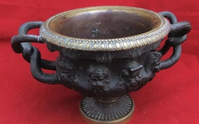 Well cast Victorian bronze vase similar to the Warwick...