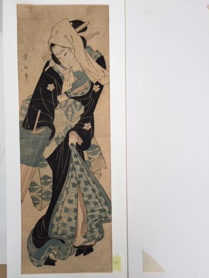 Woman With Umbrella - Ukiyo-e, Eisan 1787-1867