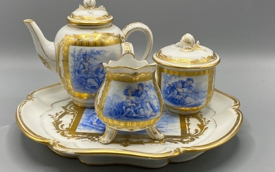 Wonderful Quality Sevres Style Solitaire Dejeuner Tea Set circa 1800’s - Porcelain