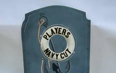 Wood Sign Player's Navy Cut
