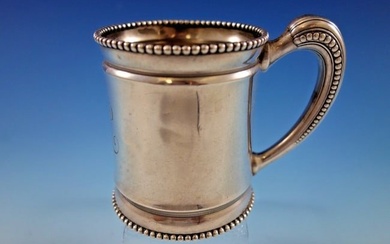 Wood & Hughes W&H Sterling Silver Baby Child's Cup Mug Beaded P