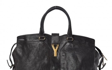 Yves Saint Laurent - Sheepskin Large Cabas ChYc Black Handbag