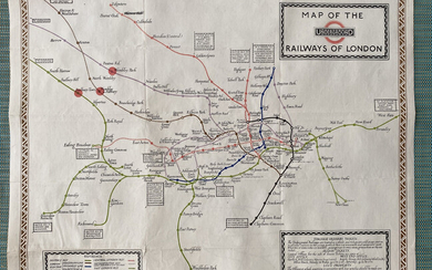 c. 1923 MacDonald Gill designed 'Tube' map