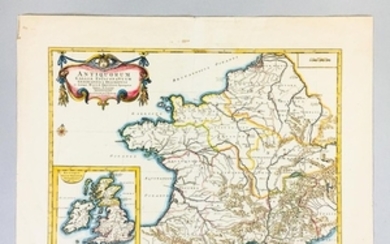 Nicholas Sanson Hand-colored Engraved Map of France