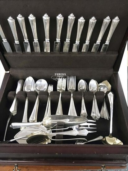 107 PC. SET OF GORHAM STERLING SILVER FLATWARE PLYMOUTH