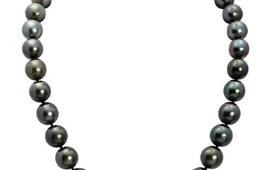 11-13mm Natural Black Pearl Necklace