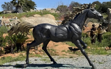 11.5 Ft Monumental Life Size Bronze Horse