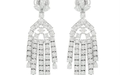 12.55 TCW Si/Hi Diamond Earrings 18k White Gold