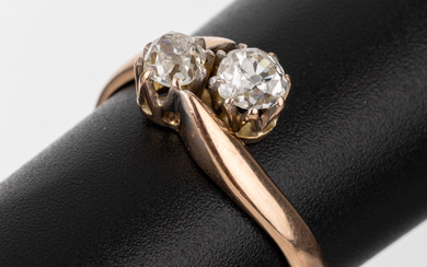 14 kt gold Art Nouveau diamond-ring, approx. 1900 , RG...