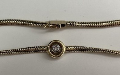 14k diamond bracelet, snake form