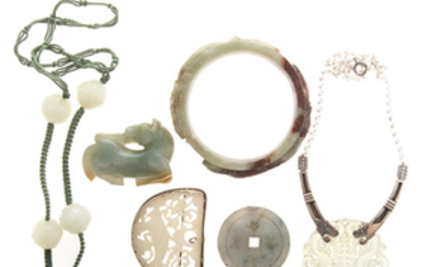 A Collection of Jade Jewelry and Carvings