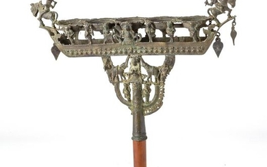 18TH CENTURY, INDIA, KERALA OIL LAMP