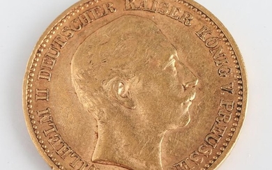 1901 Wilhelm II 20 Mark Gold Coin