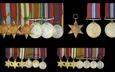 1939-45 Star; Africa Star; Burma Star; Italy Star; Defence Medal; War Medal...