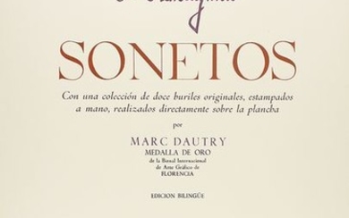 1974. BOOK: (BIBLIOPHILIA). DAUTRY, MARC: MICHELANGNIOLO SONETOS. WITH...