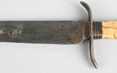 19th CENT. BONE HANDLE SIDE KNIFE LONDON