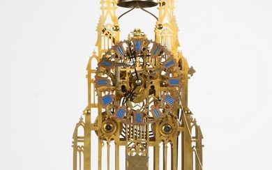 19th Century English York Minster Skeleton Timepiece