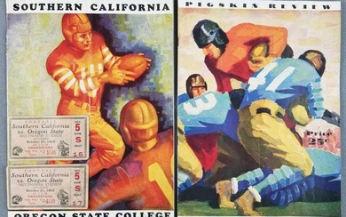 (2) 1933 USC Football programs and ticket stubs