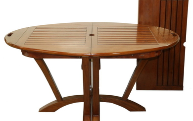 STARBAY CO. MARINE OVAL TABLE WITH HINGED LEAF