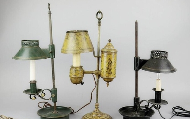 (3) Toleware Table Lamps