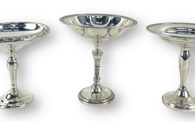 (3) Weighted Sterling Silver Compote Dishes
