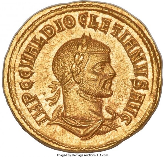 30054: Diocletian (AD 284-305). AV aureus (21mm, 5.29 g