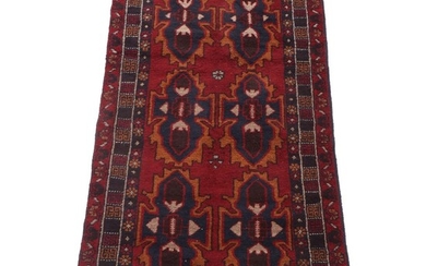 3'5 x 6'4 Hand-Knotted Afghani Turkoman Long Rug, 2000s