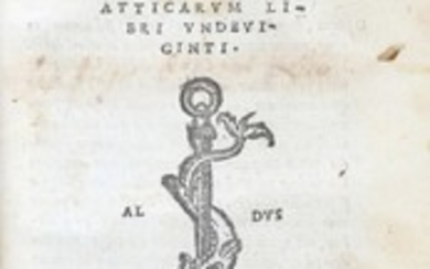 Gellius (Aulus) Noctium Atticarum Libri Undeviginti, FIRST EDITION,...