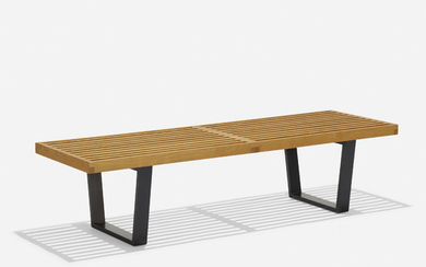 George Nelson & Associates, slat bench, model 4690