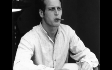 JOHN HAMILTON ( 1919 - 1993 ) , Paul Newman nel film The Left Handed Gun 1958 Vintage gelatin silver print. Artist's credit stamp on the verso. 9.84...