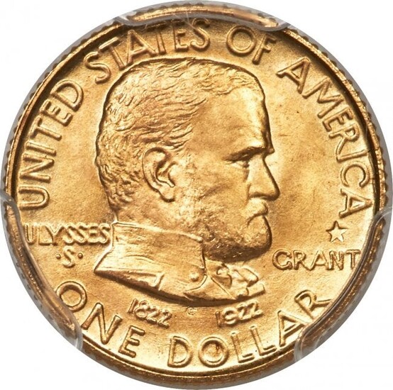 3754: 1922 G$1 Grant Gold Dollar, With Star, MS67+ PCGS