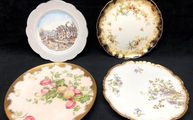 4 Assorted Fine China Plates - Made in England, Czech, France