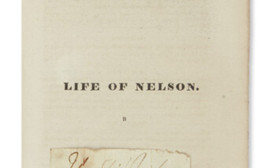 NELSON, HORATIO. Clipped Signature, mounted to half-title of Robert Southey's Life of Nelson....