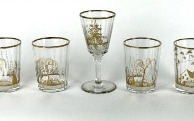 5 RUSSIAN IMPERIAL GLASSES