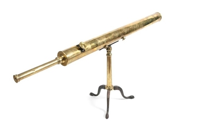 A 19TH CENTURY BRASS CASED ASTRONOMICAL TELESCOPE …