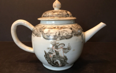 ANTIQUE Chinese Griselle Figurine Teapot, 18th century