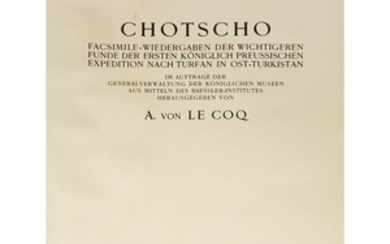 (Architecture) 2 Vols. Le Coq, A(lbert) von. Chotscho. Berlin:...