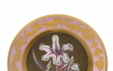 A Berlin KPM porcelain plate with botanical d ...