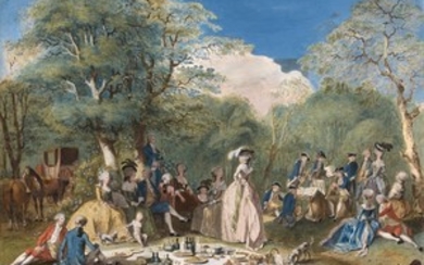 Charles-Etienne Le Guay Sèvres, 1762 - Paris, 1846 Le déjeuner de chasse et La danse champêtre
